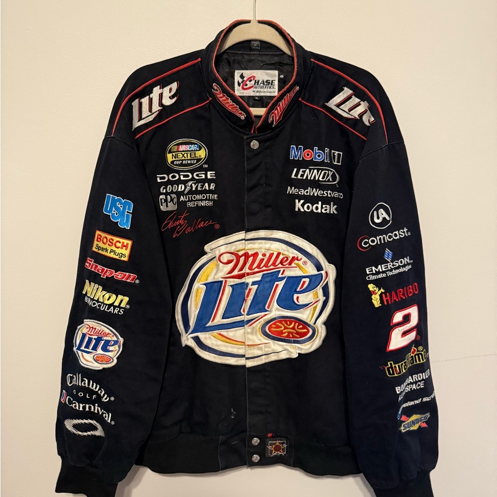 Vintage NASCAR 90’s Miller Lite Racing Jacket